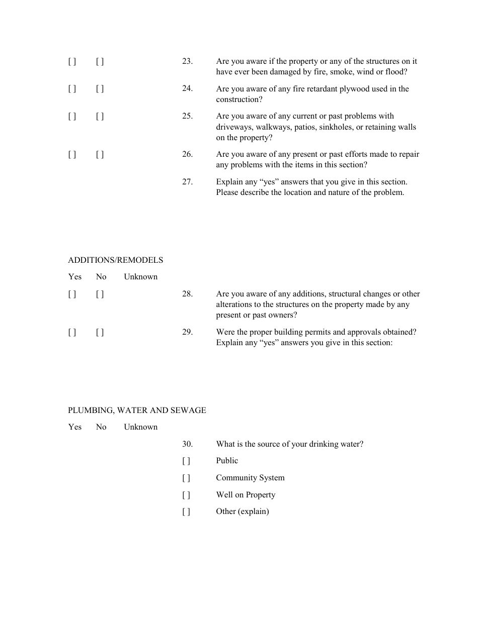 Sellers Property Condition Disclosure Statement - New Jersey, Page 4