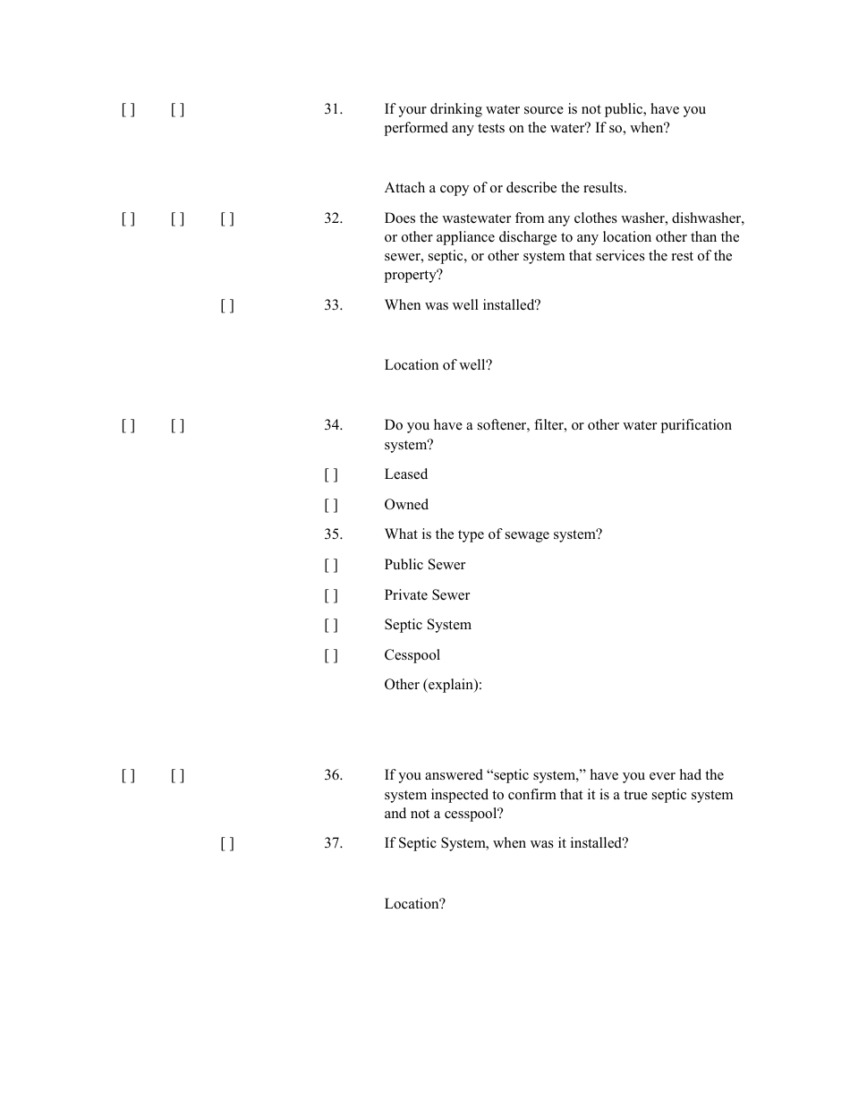 Sellers Property Condition Disclosure Statement - New Jersey, Page 5