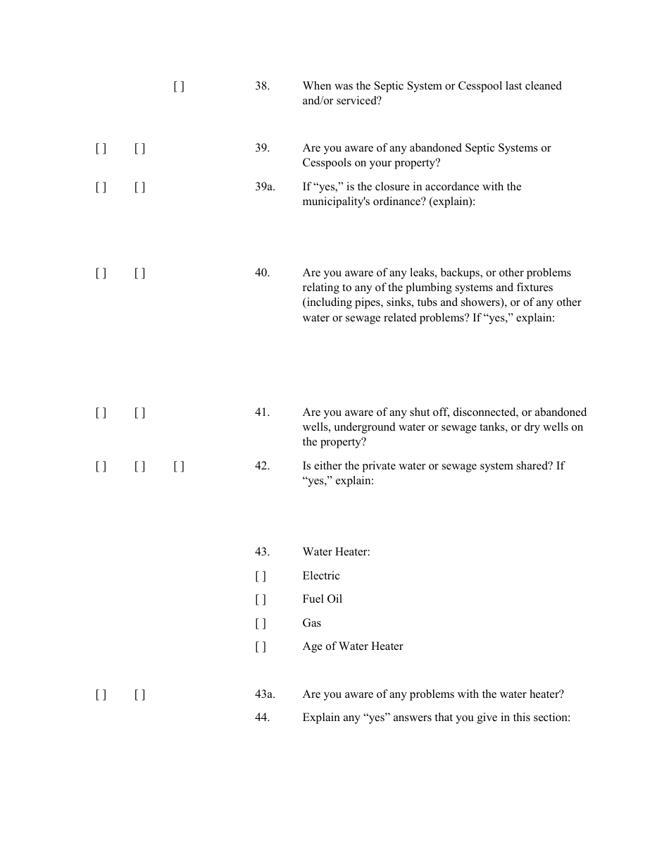 Sellers Property Condition Disclosure Statement - New Jersey, Page 6