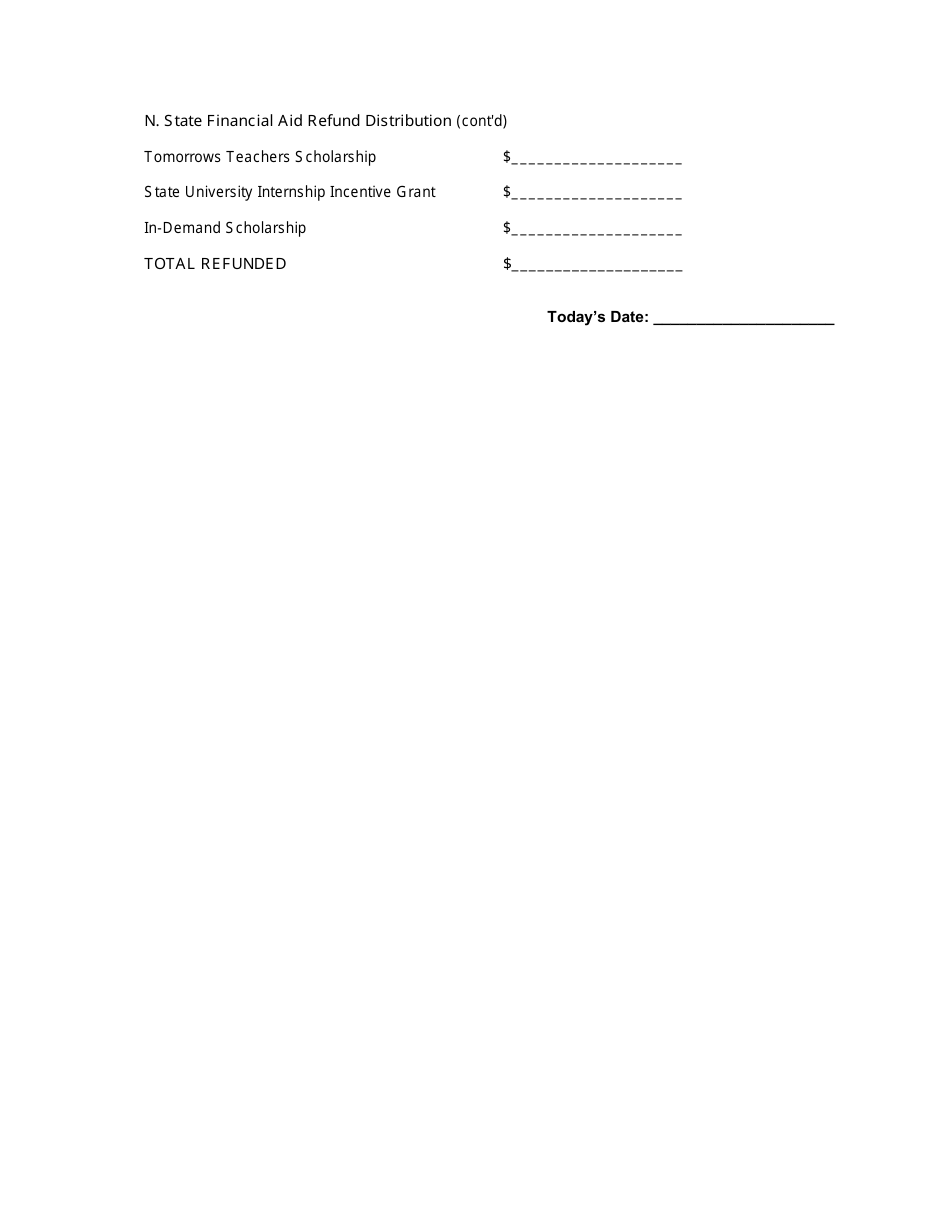 State Financial Aid Programs Refund Worksheet - Massachusetts, Page 4