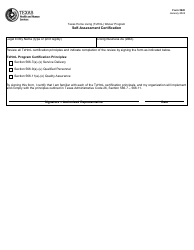 Document preview: Form 5920 Self-assessment Certification - Texas Home Living (Txhml) Waiver Program - Texas