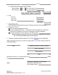 Form CIV-740 Default Application and Affidavit (In F.e.d. Action) - Alaska, Page 2