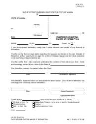 Document preview: Form CR-755 Fugitive From Justice Waiver of Extradition - Alaska