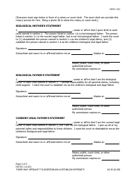 Form DR-521 Three-Way Affidavit to Disestablish and Establish Paternity - Alaska, Page 2