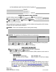 Document preview: Form DR-531 Order for Genetic (Dna) Testing - Alaska