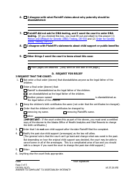 Form DR-509 Answer and Counterclaim to Complaint to Disestablish Paternity - Alaska, Page 3