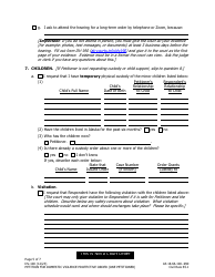 Form DV-100 (DV-127) Petition for Domestic Violence Protective Order (One Petitioner) - Alaska, Page 5