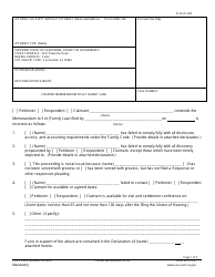 Document preview: Form FL/E-LP-605 Counter Memorandum to Set (Family Law) - County of Sacramento, California