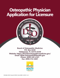 Document preview: Form DH-MQA1029 Osteopathic Physician Application for Licensure - Florida
