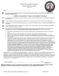 Form DH-MQA1249 Osteopathic Physician Application for Temporary Certificate for Practice in an Area of Critical Need - Florida, Page 17