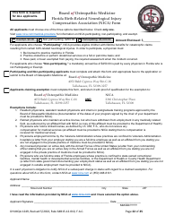 Form DH-MQA1249 Osteopathic Physician Application for Temporary Certificate for Practice in an Area of Critical Need - Florida, Page 22