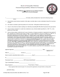 Form DH-MQA5002 Osteopathic Physician Application for Temporary Certificate for Active Duty Military and Veterans Practicing in Area of Critical Need - Florida, Page 17
