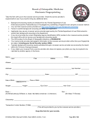 Form DH-MQA5002 Osteopathic Physician Application for Temporary Certificate for Active Duty Military and Veterans Practicing in Area of Critical Need - Florida, Page 20