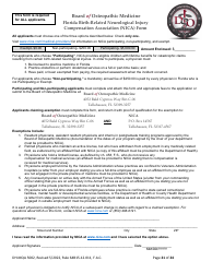 Form DH-MQA5002 Osteopathic Physician Application for Temporary Certificate for Active Duty Military and Veterans Practicing in Area of Critical Need - Florida, Page 21