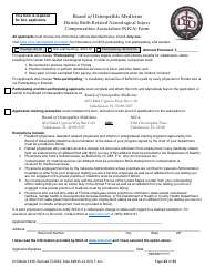 Form DH-MQA5002 Osteopathic Physician Application for Temporary Certificate for Active Duty Military and Veterans Practicing in Area of Critical Need - Florida, Page 22