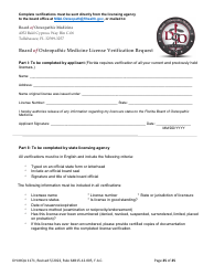 Form DH-MQA1171 Osteopathic Physician Application for Limited License - Florida, Page 25
