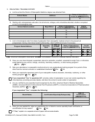 Form DH-MQA1171 Osteopathic Physician Application for Limited License - Florida, Page 7