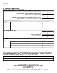 Form SFN10980 Notification for Underground Storage Tanks - North Dakota, Page 6
