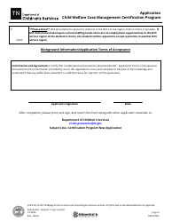 Form CS-0994 Application for Child Welfare Case Management Certification Program - Tennessee, Page 3