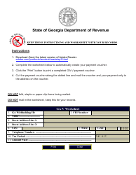 Document preview: Form GA-V Withholding Payment Voucher - Georgia (United States)