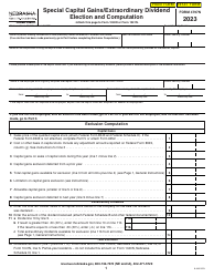 Form 4797N Special Capital Gains/Extraordinary Dividend Election and Computation - Nebraska