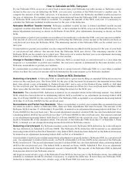Form NOL Nebraska Net Operating Loss Worksheet - Nebraska, Page 3