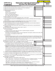 Form 1040N-ES Nebraska Individual Estimated Income Tax Payment Vouchers - Nebraska, Page 4
