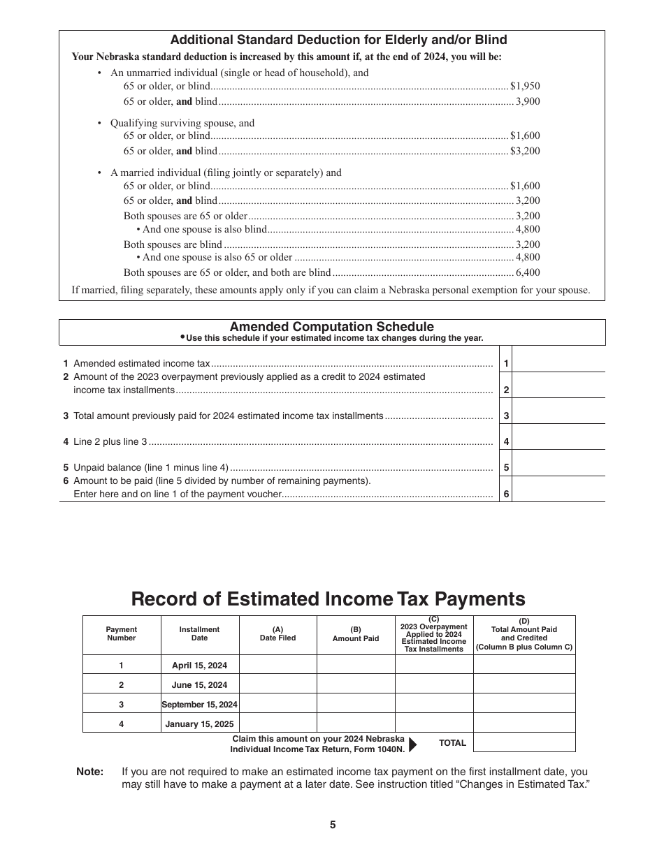 Form 1040NES Download Fillable PDF or Fill Online Nebraska Individual