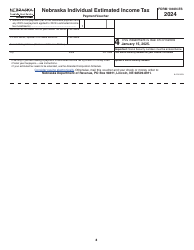 Form 1040N-ES Nebraska Individual Estimated Income Tax Payment Vouchers - Nebraska, Page 8