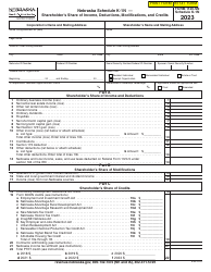 Document preview: Form 1120-SN Schedule K-1N Shareholder's Share of Income, Deductions, Modifications, and Credits - Nebraska, 2023