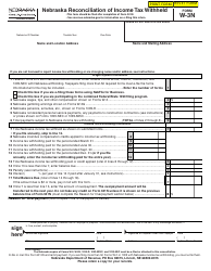 Form W-3N Nebraska Reconciliation of Income Tax Withheld - Nebraska