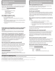 Colorado Voter Registration Form - Colorado, Page 2