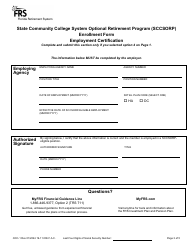 Form OCC-1 Enrollment Form - State Community College System Optional Retirement Program (Sccsorp) - Florida, Page 3
