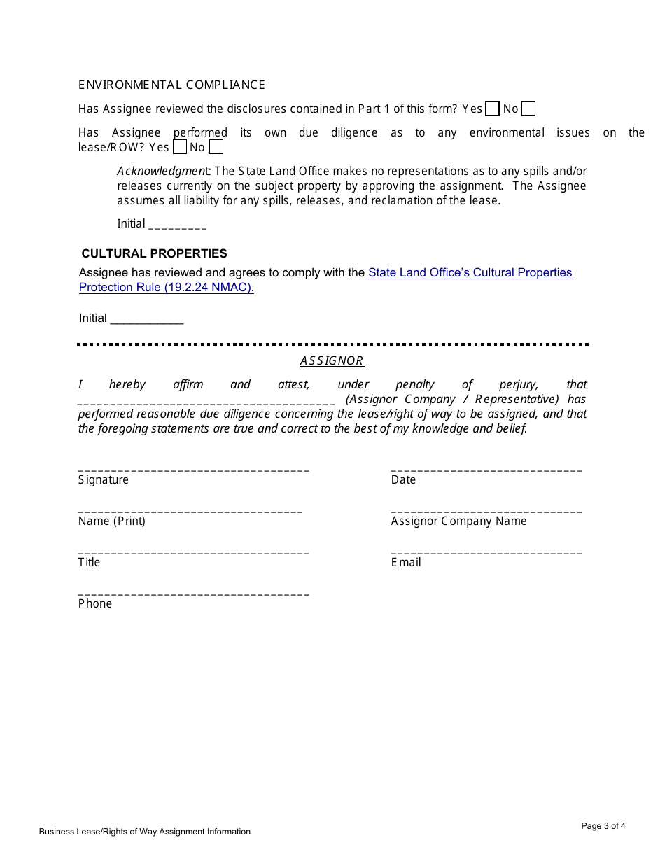 Full Assignment of Right-Of-Way and Easement - New Mexico, Page 6