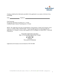 Request for Reciprocity Certified Vendor - Newfoundland and Labrador, Canada, Page 2