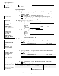 Form FA-4160VA Findings of Fact, Conclusions of Law, and Judgment With Minor Children - Wisconsin, Page 2