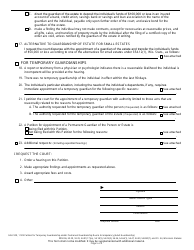 Form GN-3100 Petition for Temporary Guardianship and/or Permanent Guardianship Due to Incompetency (Adult Guardianship) - Wisconsin, Page 5