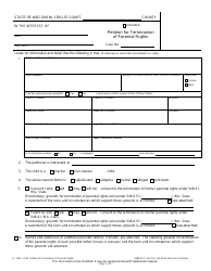 Document preview: Form JC-1630 Petition for Termination of Parental Rights - Wisconsin
