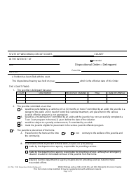 Document preview: Form JD-1745 Dispositional Order - Delinquent - Wisconsin
