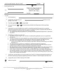 Document preview: Form JG-1645 Petition for Appointment of Successor Guardian - Wisconsin