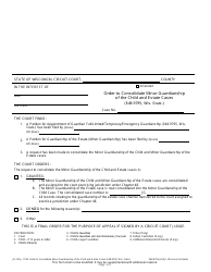 Document preview: Form JN-1516 Order to Consolidate Minor Guardianship of the Child and Estate Cases - Wisconsin