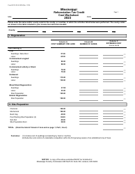 Form 80-315 Reforestation Tax Credit - Mississippi, Page 2