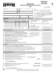 Document preview: Form 80-105 Resident Individual Income Tax Return - Mississippi, 2023