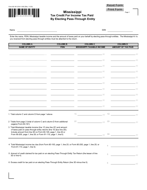 Form 80-161  Printable Pdf