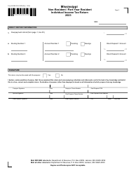 Form 80-205 Non-resident/Part-Year Resident Individual Income Tax Return - Mississippi, Page 3