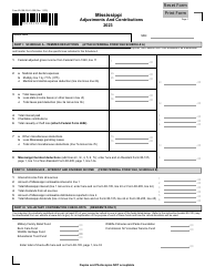 Form 80-108 Adjustments and Contributions - Mississippi