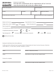 Document preview: Formulario CRED-0964 Hoja De Presentacion Del Centro De Cuidado Infantil - Revision Del Cumplimiento De Los Reglamentos De Las Licencias - Nebraska (Spanish)