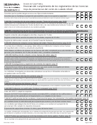 Formulario CRED-0964 Hoja De Presentacion Del Centro De Cuidado Infantil - Revision Del Cumplimiento De Los Reglamentos De Las Licencias - Nebraska (Spanish), Page 3