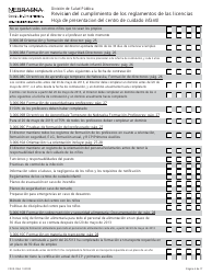 Formulario CRED-0964 Hoja De Presentacion Del Centro De Cuidado Infantil - Revision Del Cumplimiento De Los Reglamentos De Las Licencias - Nebraska (Spanish), Page 4