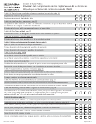 Formulario CRED-0964 Hoja De Presentacion Del Centro De Cuidado Infantil - Revision Del Cumplimiento De Los Reglamentos De Las Licencias - Nebraska (Spanish), Page 7